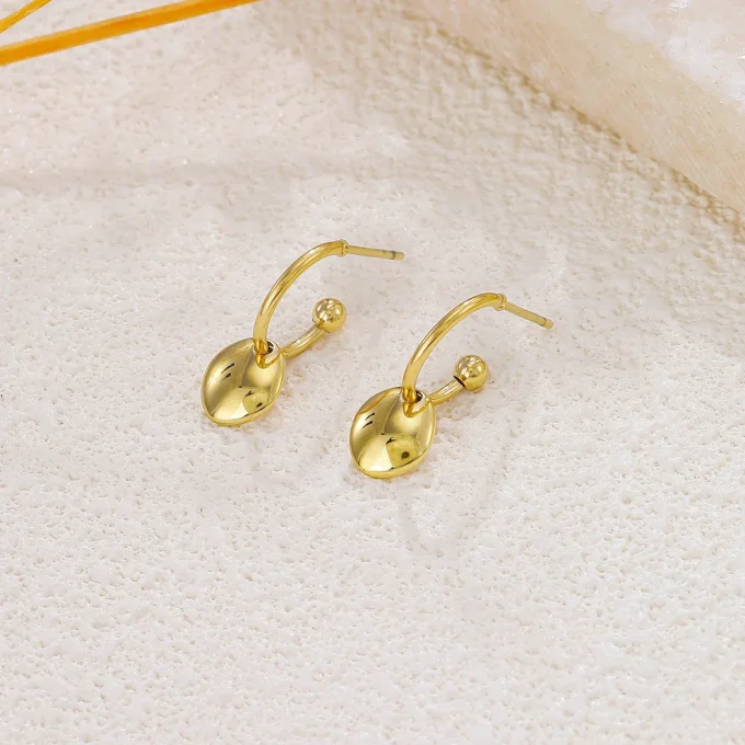 Boucles d'oreilles créoles ouvertes doré ou argenté 