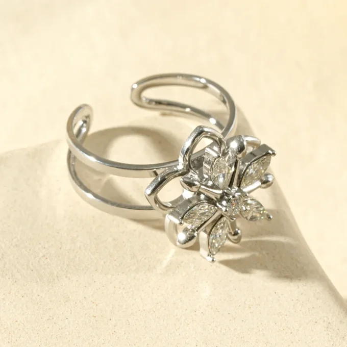 Bague anti stress doré ou argenté 