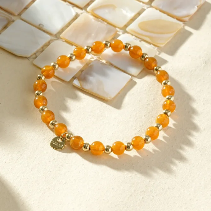 Bracelet billes rondes colorées au choix 