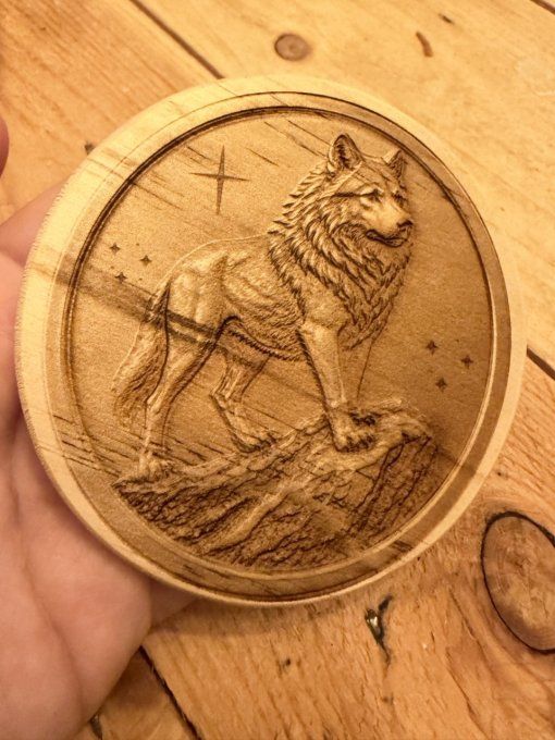 Dessous de verre loup 