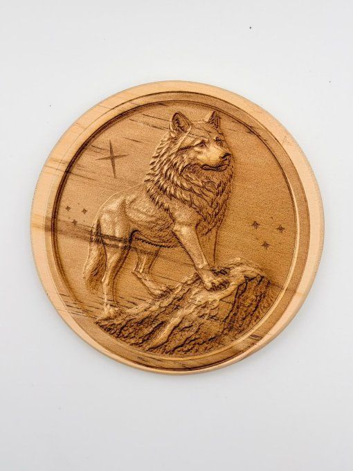 Dessous de verre loup