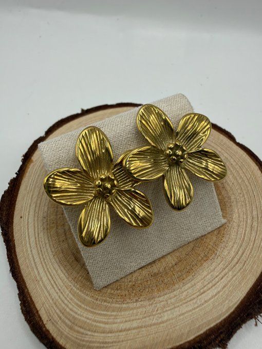 Boucles oreilles fleurs 