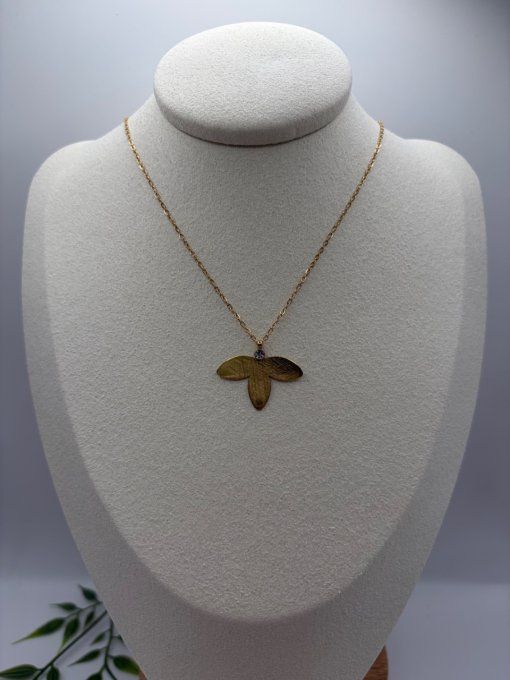 Collier trio de feuilles 