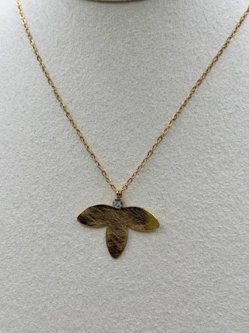 Collier trio de feuilles 