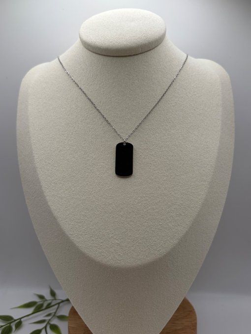 Collier mini plaque , bijoux Angravure 