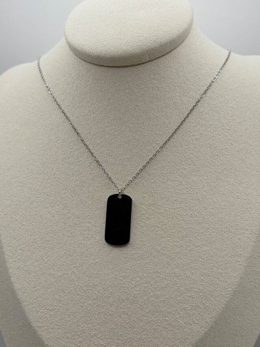 Collier mini plaque , bijoux Angravure 