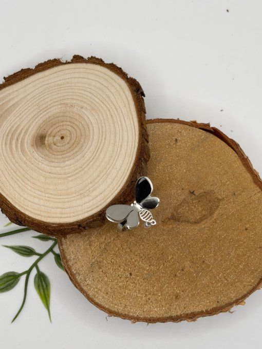 Bague libellule acier inoxydable argenté 